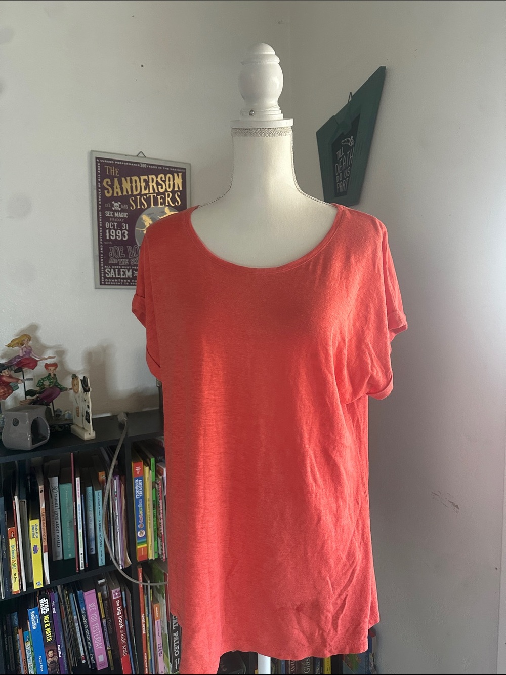 Eileen Fisher size small orange blouse t shirt